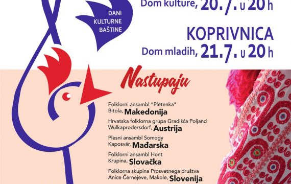 Izložba fotografija – plakata u izlozima Knjižnice i čitaonice „Fran Galović“ povodom Dana kulturne baštine i 12. Međunarodnog festivala folklora „Iz bakine škrinje“