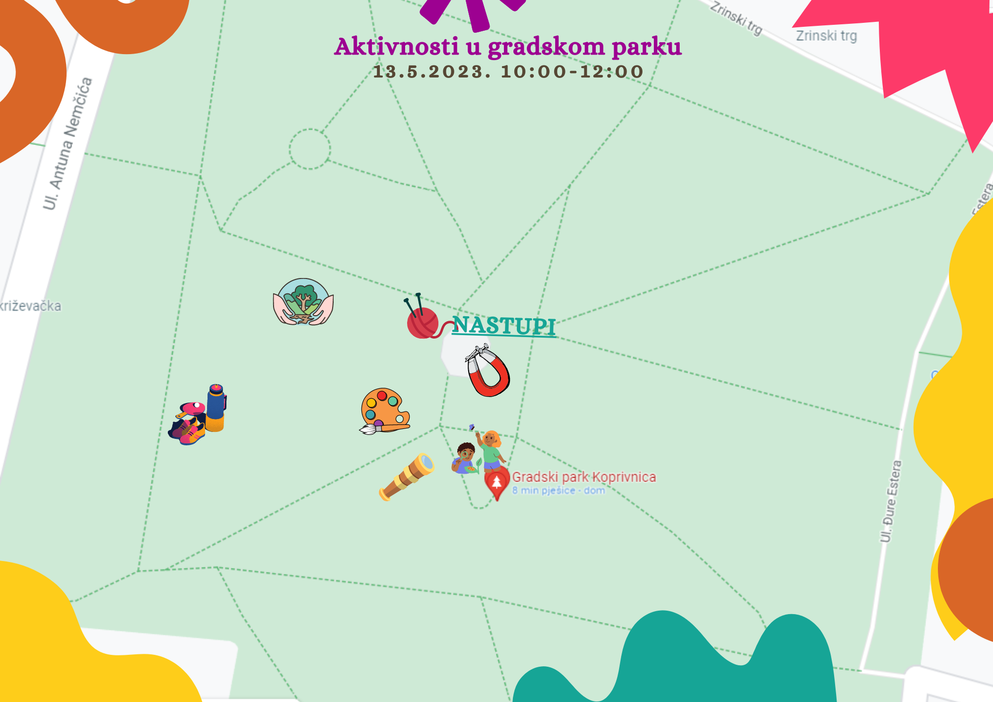 Karta aktivnosti u parku 